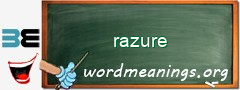 WordMeaning blackboard for razure